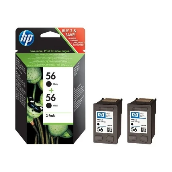 HP 56+56 Pack cartouche de 2 noires