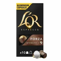 PAQUET DE 10 CAPSULES COMPLATIBLE NESPRESSO L'OR FORZA 9