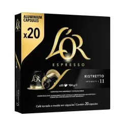 PAQUET DE 20 CAPSULES CAFE L'OR COMP NESPRESSO RISTRETTO 11