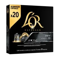 PAQUET DE 20 CAPSULES CAFE L'OR COMP NESPRESSO ONXY12