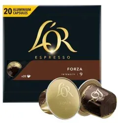 PAQUET DE 20 CAPSULES CAFE L'OR COMP NESPRESSO FORZA9