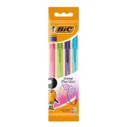 pochette-de-4-stylo-bic-cristal-fashion