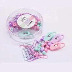 Distributeur Trombones Epingles clips Pastel