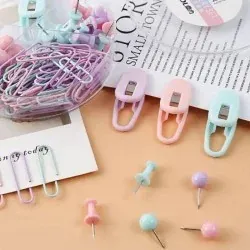 Distributeur Trombones Epingles clips Pastel 